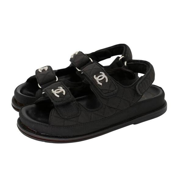 Chanel Quilted Crystal 36 CC Dad Chunky Sandals CC-S0829-0004 - Picture 4 of 12